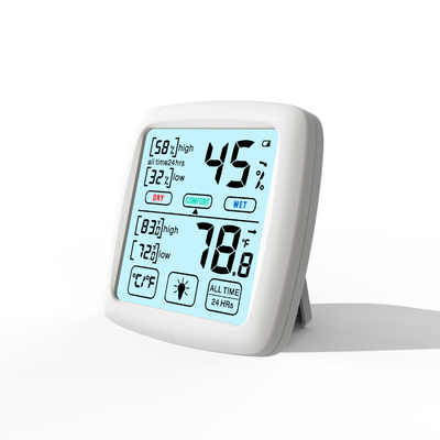 Good price LCDのタッチ画面 ボタンが付いている電子電池式のデジタル体温計の湿度計 オンライン