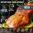 Digital Instant Read Meat Thermometer, Waterproof Ultra Fast Food Thermometer with Backlight and Calibration