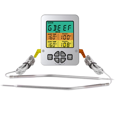 Good price 高い二重臨時雇用者BBQ肉温度計の多調査304のステンレス鋼LCD オンライン
